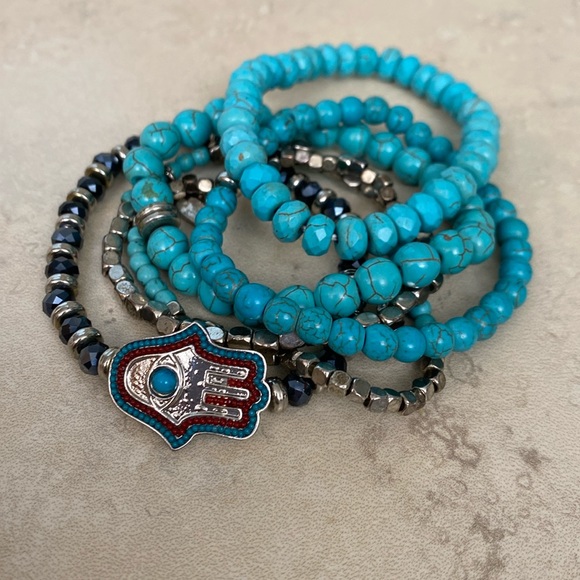 Turquoise bracelet stack - Picture 1 of 3